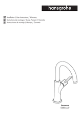 Hans Grohe Locarno 04854 0 Series Installation/User Instructions/Warranty