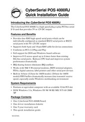 SIIG CyberSerial POS 4000RJ Quick Installation Manual