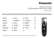 Panasonic ER1611 Operating Instructions Manual