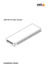 Axis M71 Series Installation Manual
