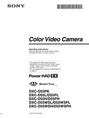 Sony DXC-D55PL Operating Instructions Manual