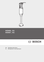 Bosch MSM67 RU Series Operating Instructions Manual