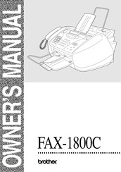 Brother FAX-1800C Owner's Manual