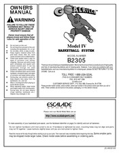 ESCALADE B2305 Owner's Manual