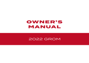 Honda GROM 2022 Owner's Manual