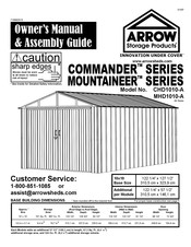Arrow Storage Products MOUNTAINEER MHD1010-A Owner's Manual & Assembly Manual