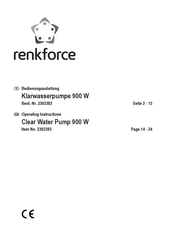 Renkforce 2302383-62 Operating Instructions Manual