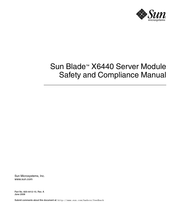Sun Microsystems Sun Blade X6440 Compliance Manual
