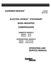 Gardner Denver ELECTRA-SCREW EDEQJD Operating And Service Manual