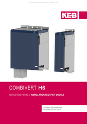 Keb COMBIVERT H6 Instructions For Use Manual