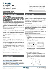 HMS Networks Intesis IN776MHI00 O000 Series Installation Sheet
