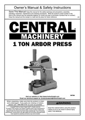 Central Machinery 59766 Owner's Manual & Safety Instructions