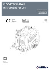 Nilfisk-Advance FLOORTEC R 670 P Instructions For Use Manual