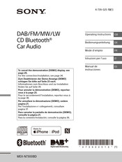 Sony MEX-N7300BD Operating Instructions Manual