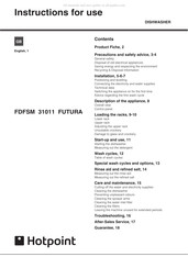 Hotpoint FDFSM 31011 FUTURA Instructions For Use Manual