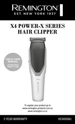 Remington X4 Power-X Series Use & Care Manual