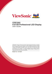 ViewSonic CDE3202 User Manual