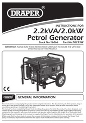 Draper 16066 Instructions Manual