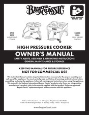 Bayou Classic SP10 Owner's Manual