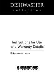 Kleenmaid DW16I Instructions For Use Manual