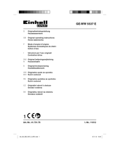 EINHELL Expert GE-WW 5537 E Original Operating Instructions