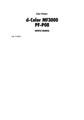 Konica Minolta d-Color MF3000 PF-P08 Service Manual