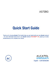 Alcatel onetouch A572BG Quick Start Manual