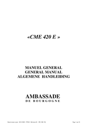 Ambassade CME 420 E General Manual
