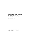 Digital Equipment DEClaser 2100 Installation Manual