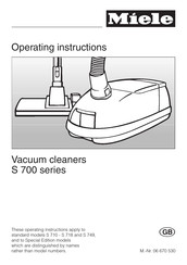 Miele S 700 Series Operating Instructions Manual