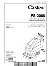 Castex 609541 Operator And Parts Manual