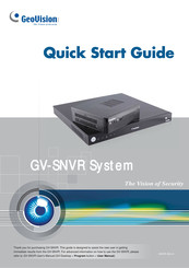 GeoVision 89-SNVR004-B10U Quick Start Manual