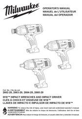 Milwaukee M18 2664-20 Operator's Manual