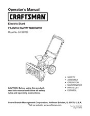 Craftsman 247.881700 Operator's Manual