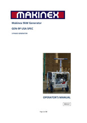 MAKINEX GEN-9P Operator's Manual