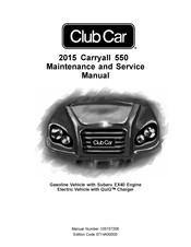 Club Car Carryall 550 2015 Maintenance And Service Manual