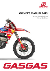 GAS GAS MC 250F FACTORY EDITION 2023 Owner's Manual