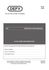 Defy C240 Instruction Manual
