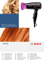 Bosch PHD2511 Instruction Manual
