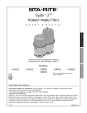 Pentair STA-RITE System 2 PLM175 Owner's Manual