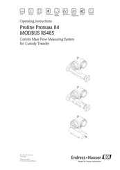 Endress+Hauser Proline Promass 84 MODBUS RS485 Operating Instructions Manual