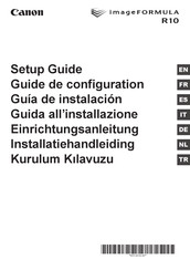 Canon ImageFormula R10 Setup Manual
