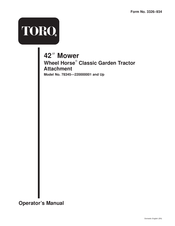 Toro Wheel Horse 78345 Operator's Manual