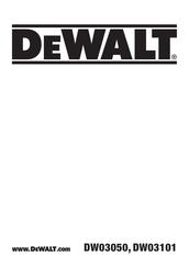 Dewalt DW03050 Instructions Manual