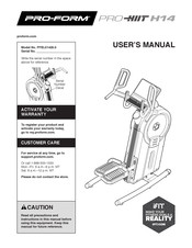 ICON Health & Fitness PFEL01420.0 User Manual