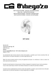 Orbegozo WF 0250 Instruction Manual