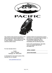 Pacific Z210 Manual