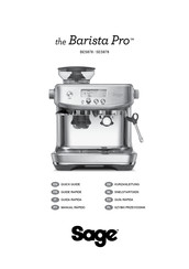 Sage Barista Pro Quick Manual