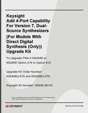 Keysight Technologies N5245-60133 Installation Manual