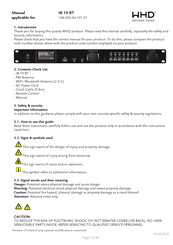 WHD 106-005-04-101-01 Manual